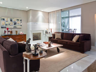 Apartamento Bairro Belvedere II, Rosangela C Brandão Interiores Rosangela C Brandão Interiores Modern living room