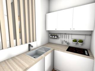 Rénovation à La Baule, Dem Design Dem Design ห้องครัว ไม้จริง Multicolored
