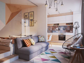 Living room Polygon arch&des Living room