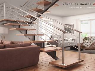 Residencia Colina da Asseca, Mendonça Santos Arquitetos & Associados Mendonça Santos Arquitetos & Associados 现代客厅設計點子、靈感 & 圖片