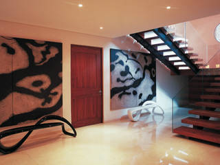 Residencia Agua, Olivia Aldrete Haas Olivia Aldrete Haas Modern corridor, hallway & stairs