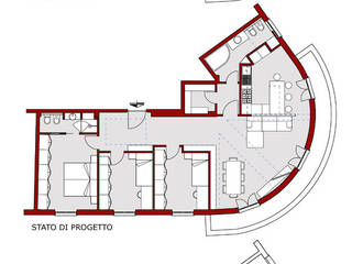 CASA D&F, Andrea Orioli Andrea Orioli Modern Study Room and Home Office