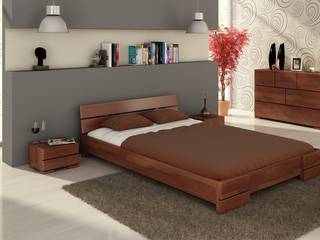 Łóżko sosnowe Visby Sandemo, visby.pl visby.pl Modern style bedroom Solid Wood Multicolored