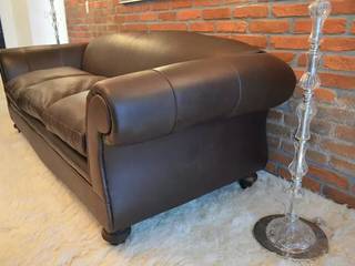 COMPLEJO TERRAZAS DE PILAR, Departamento, Vivienda Unifamiliar, CRHISTIANO CRHISTIANO Rustic style living room Leather Grey