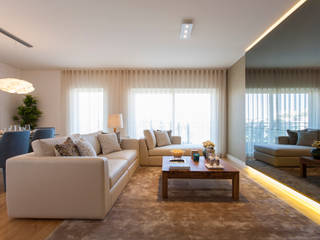 Andar Modelo - Oeiras, Traço Magenta - Design de Interiores Traço Magenta - Design de Interiores Salas de estilo moderno