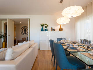 Andar Modelo - Oeiras, Traço Magenta - Design de Interiores Traço Magenta - Design de Interiores Salas de jantar modernas