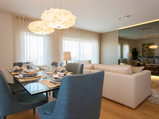 Andar Modelo - Oeiras, Traço Magenta - Design de Interiores Traço Magenta - Design de Interiores Modern dining room