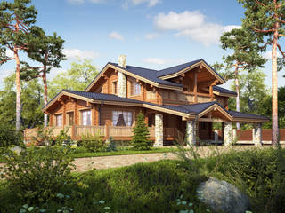 Шале "Сибирь", Ольга Понкратова Ольга Понкратова Classic style houses Wood Wood effect