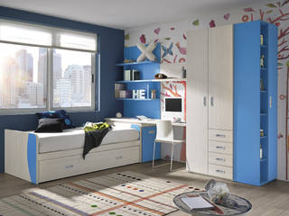 Base.3, MUEBLES ORTS MUEBLES ORTS Modern style bedroom Chipboard Blue