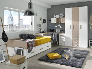 Base.3, MUEBLES ORTS MUEBLES ORTS Modern style bedroom Chipboard Brown
