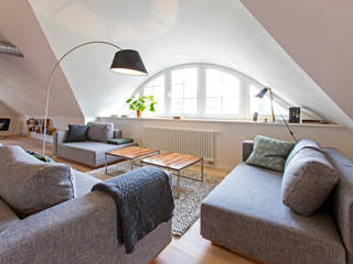 FERIEN IM DENKMAL – ALTES SCHIFFERHAUS, Planungsgruppe Barthelmey Planungsgruppe Barthelmey Scandinavian style living room