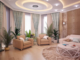 Дизайн квартиры в Новомосковске, Алина Насонова Алина Насонова Classic style living room Beige