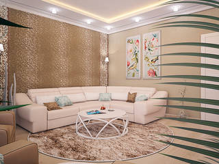 Дизайн квартиры в Новомосковске, Алина Насонова Алина Насонова Living room Beige