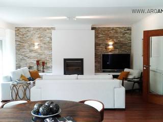 Moradia Golf, ARQAMA - Arquitetura e Design Lda ARQAMA - Arquitetura e Design Lda Living room