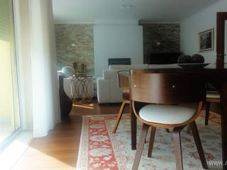 Moradia Golf, ARQAMA - Arquitetura e Design Lda ARQAMA - Arquitetura e Design Lda Country style living room