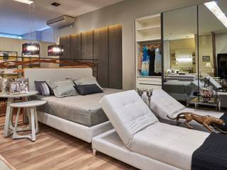 Mostra de Ambientes de Sete Lagoas - Loft Jovem Casal, Lider Interiores Lider Interiores Modern style bedroom