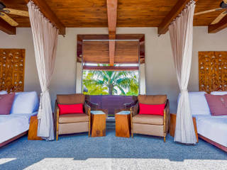 SPA Matlali, BR ARQUITECTOS BR ARQUITECTOS Tropical style living room