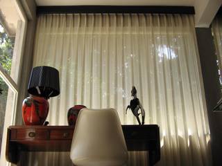 SELECCIÓN DE CORTINAS DELGADAS, BERRY BLINDS INTERIORISMO BERRY BLINDS INTERIORISMO ห้องทำงาน/อ่านหนังสือ ลินิน Pink