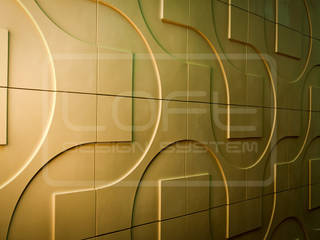 3D decorative panels on the wall—model ROUND & SQUARE, Loft Design System Loft Design System Paredes y pisos modernos