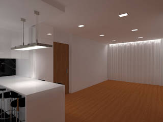 REMODELAÇÃO APARTAMENTO, RHARQUITECTOS RHARQUITECTOS 미니멀리스트 거실