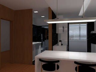 REMODELAÇÃO APARTAMENTO, RHARQUITECTOS RHARQUITECTOS Minimalist kitchen