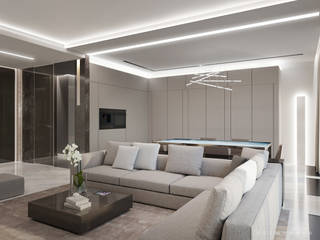 Квартира в Хамовниках, Bezmenova Bezmenova Minimalist living room