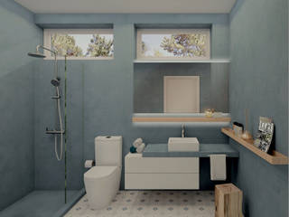 Moradia Sintra, MRS - Interior Design MRS - Interior Design Ванная комната в стиле модерн Синий