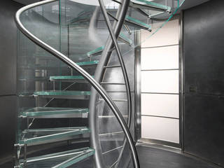 DNA by EeStairs®, EeStairs | Stairs and balustrades EeStairs | Stairs and balustrades Modern Corridor, Hallway and Staircase Glass