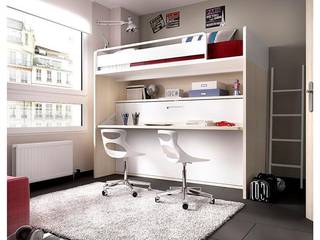 Dormitorio juvenil blanco Casasola Decor Cuartos de estilo moderno
