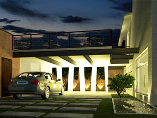 Casa O-M, Jeost Arquitectura Jeost Arquitectura Nhà để xe/nhà kho phong cách mộc mạc