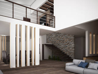 Casa O-M, Jeost Arquitectura Jeost Arquitectura Rustic style living room