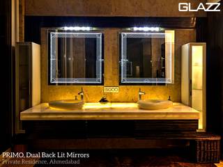 Bespoke Glazz Mirror™, Alguacil & Perkoff Ltd. Alguacil & Perkoff Ltd. モダンスタイルの お風呂 ガラス