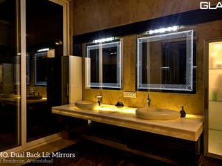 Bespoke Glazz Mirror™, Alguacil & Perkoff Ltd. Alguacil & Perkoff Ltd. Baños de estilo moderno Vidrio