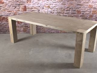 Bauholz Tisch, Exklusiv Dutch Design Exklusiv Dutch Design Rustikale Esszimmer