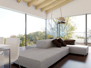 Soggiorno – Stabio - Svizzera, KRISZTINA HAROSI - ARCHITECTURAL RENDERING KRISZTINA HAROSI - ARCHITECTURAL RENDERING Modern living room