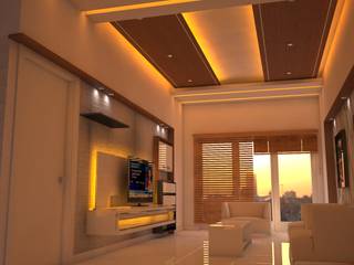 Mr. Amit's Residence , Initios Designs Initios Designs Living room