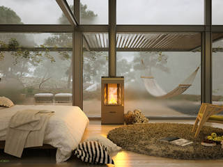 A bedroom in winter times, ArqRender ArqRender اتاق خواب