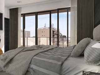 Stanza da letto - Milano, KRISZTINA HAROSI - ARCHITECTURAL RENDERING KRISZTINA HAROSI - ARCHITECTURAL RENDERING Modern style bedroom