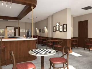 Channings Bar – London, KRISZTINA HAROSI - ARCHITECTURAL RENDERING KRISZTINA HAROSI - ARCHITECTURAL RENDERING Espacios comerciales