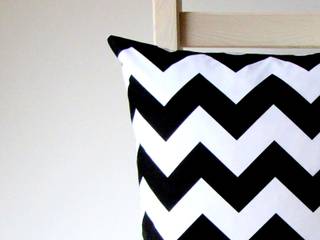 Kissen Kissenbezug Chevron Zick-Zack 50x50cm, filzz&co filzz&co Phòng khách phong cách công nghiệp Bông Red