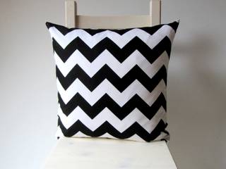 Kissen Kissenbezug Chevron Zick-Zack 50x50cm, filzz&co filzz&co Phòng khách phong cách công nghiệp Bông Red