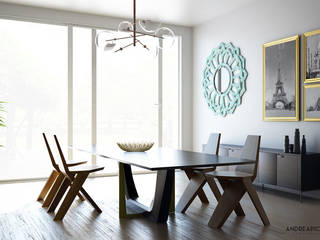 3D Render, Andrea Picinelli Andrea Picinelli Minimalist dining room