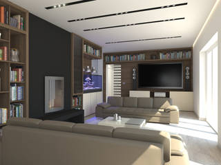 Rendering di interni, Studio Foschi & Nolletti Studio Foschi & Nolletti Salon moderne