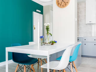 Sesja dla JT Grupy, bhgycfdrsxfhcvgjbkj,hvbcgfxdrytfuyjgh bhgycfdrsxfhcvgjbkj,hvbcgfxdrytfuyjgh Scandinavian style dining room Turquoise
