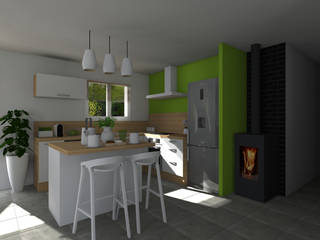 Maison neuve à Saint Jean d'Illac, Sandia Design Sandia Design Dapur Modern