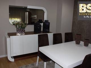 Sala de Estar/Jantar Gabriela, BS Interiores BS Interiores Ruang Keluarga Modern