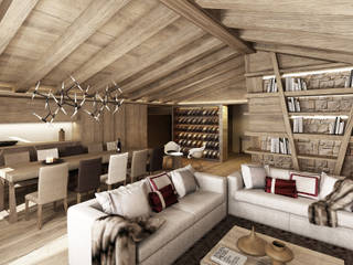 rendering interni stile rurale, Avogadri simone archi3d Avogadri simone archi3d Living room