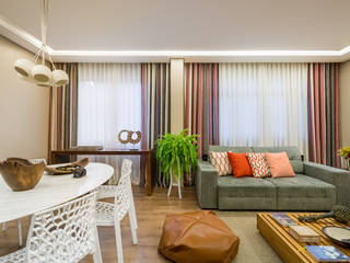 Apartamento Villa Paris, Melina Mundim | Design de Interiores Melina Mundim | Design de Interiores ห้องนั่งเล่น