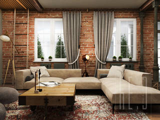 H7, he.d group he.d group Living room Bricks