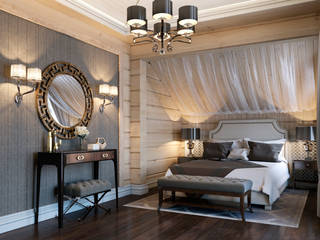 Спальня в американском стиле, EJ Studio EJ Studio Phòng ngủ phong cách chiết trung